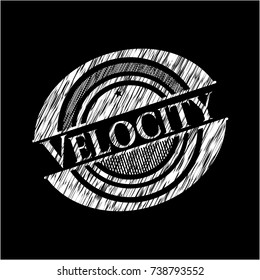 Velocity chalkboard emblem