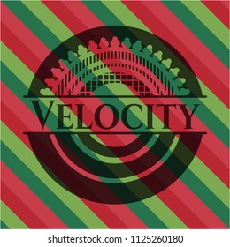 Velocity christmas emblem background.