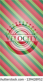 Velocity christmas emblem background. Vector Illustration. Detailed.