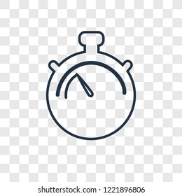 Velocity concept vector linear icon isolated on transparent background, Velocity concept transparency concept in outline style