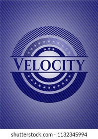 Velocity with denim texture