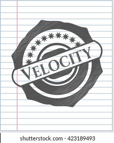 Velocity drawn with pencil strokes