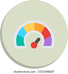 Icono de estilo de círculo plano de velocidad