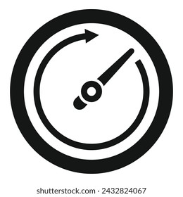 Velocity gauge icon simple vector. Speed fast meter. Pace panel