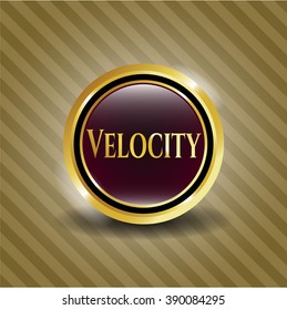 Velocity gold shiny badge
