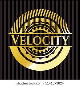 Velocity gold shiny emblem