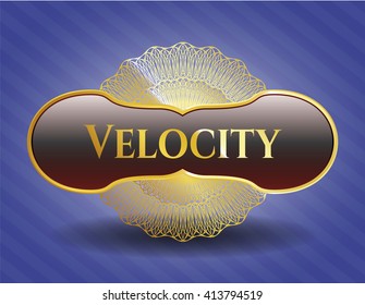 Velocity gold shiny emblem