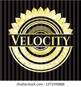 Velocity golden badge or emblem