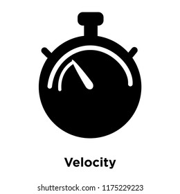 Velocity icon vector isolated on white background, logo concept of Velocity sign on transparent background, filled black symbol