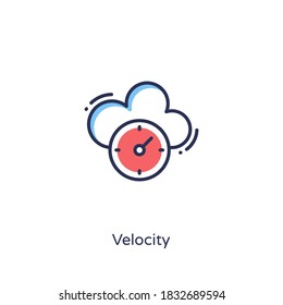 Velocity icon in vector. Logotype