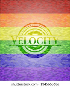 Velocity lgbt colors emblem 