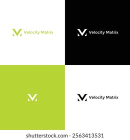 Velocity Matrix Modern Minimalist V-Inspired Logo with Sleek and Professional Design

