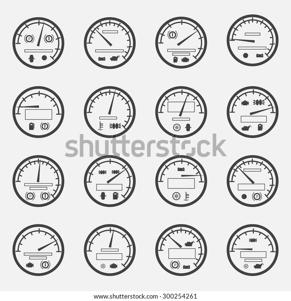 Velocity Meters Symbols Vector Illustration Stock Vector (Royalty Free ...