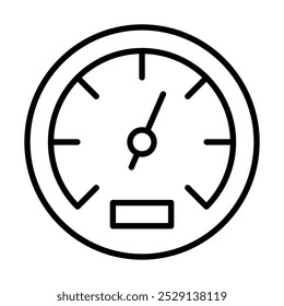 Velocity Metric icon line vector illustration