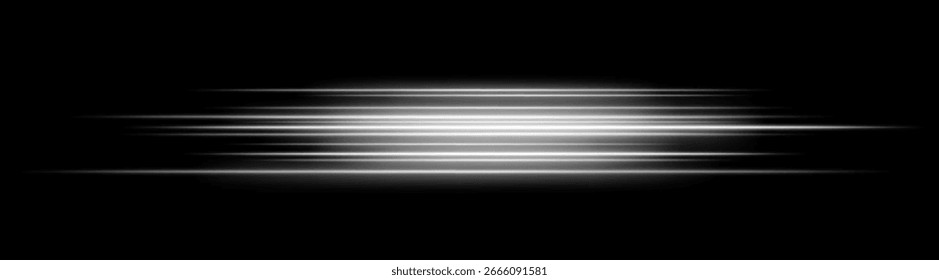 Velocidad. Múltiples rayas rápidas en capas en un centro compacto. La composición densa simula un movimiento rápido y un efecto de explosión con un fuerte resplandor.