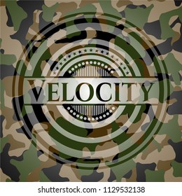 Velocity on camo texture