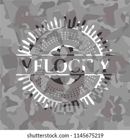 Velocity on grey camo texture