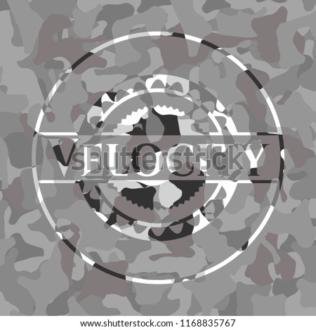 Velocity on grey camouflage pattern