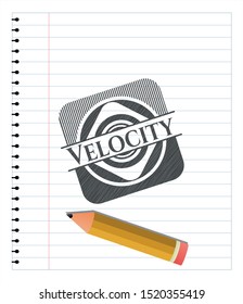 Velocity pencil effect. Vector Illustration. Detailed.