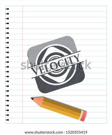 Velocity pencil effect. Vector Illustration. Detailed.