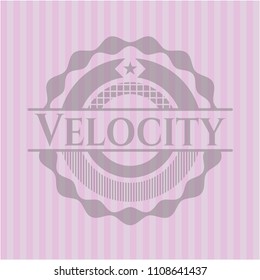 Velocity pink emblem