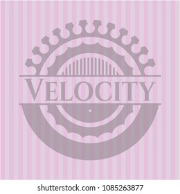  Velocity pink emblem. Vintage.