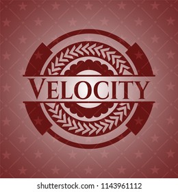 Velocity red emblem. Retro