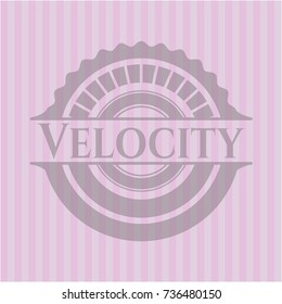 Velocity retro pink emblem