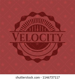 Velocity retro red emblem