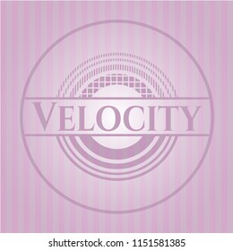 Velocity retro style pink emblem