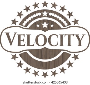 Velocity retro style wood emblem