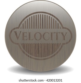 Velocity retro wooden emblem