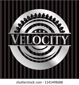 Velocity silver emblem
