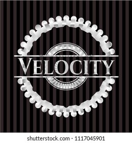 Velocity silver shiny emblem