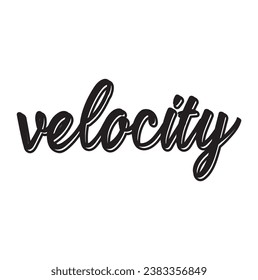 velocity text on white background.