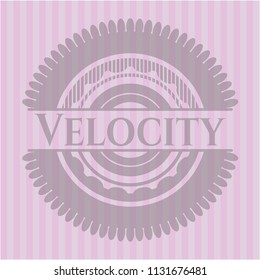 Velocity vintage pink emblem