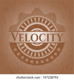 Velocity wood emblem. Vintage.