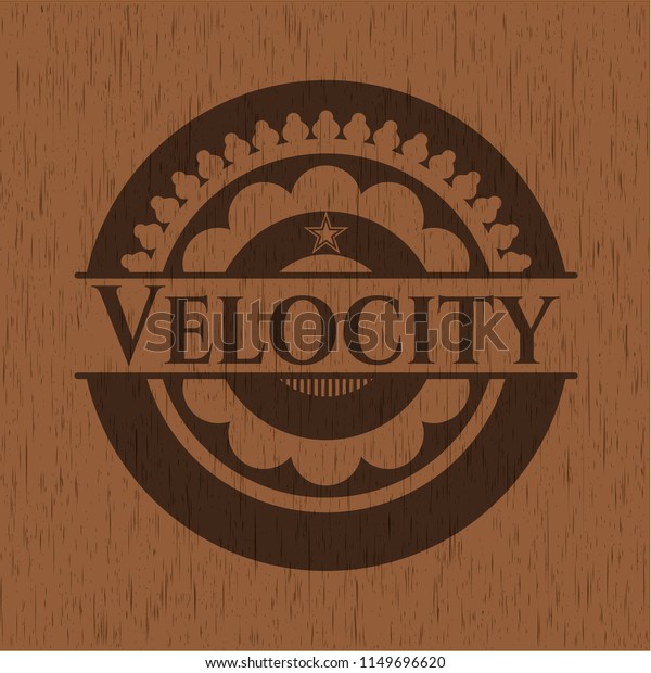 Velocity wood icon or\
emblem