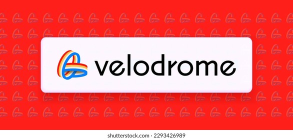 Velodrome Finance VELO crypto currency logo vector illustration banner