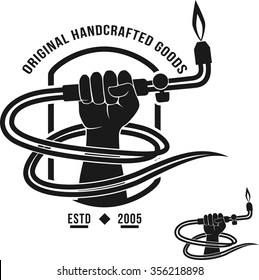 Veltor Logo Handcrafted Goods Welding Torch Welder