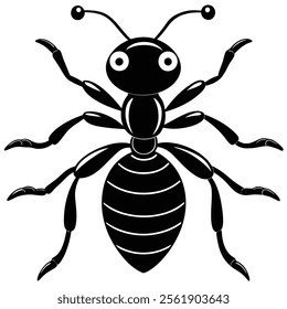 Velvet Ant insect flat vector illustration on white background