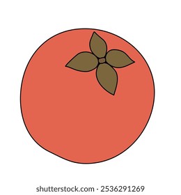 Velvet apple coloring pages for kids. Trace and color Velvet apple. Fruit Flashcard for kids. Velvet apple isolated on white background. Kindergarten and preschool worksheets printable for kids. 