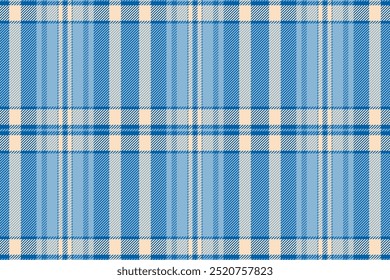 Velvet check textile pattern, commercial texture vector seamless. Content fabric plaid tartan background in cyan and bisque colors palette.