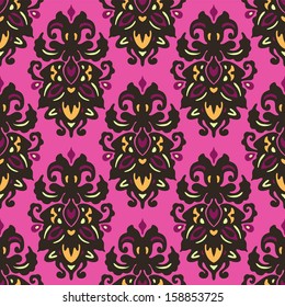 Velvet Damask seamless pattern vector