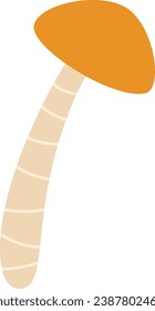 Velvet Pioppini Mushroom Vector Illustration