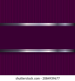 Velvet purple striped background with silver and violet lines for banners, greeting cards, posters, vip cards, advertisement.