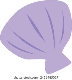 Velvet seashell vector. Underwater graphic element 