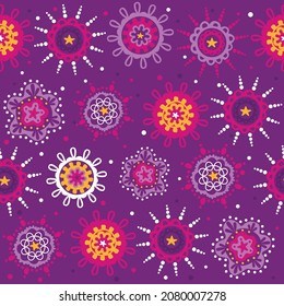 Velvet violet Floral pattern design