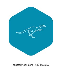 Velyciraptor icon. Outline illustration of velyciraptor vector icon for web