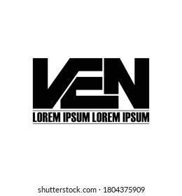 VEN letter monogram logo design vector